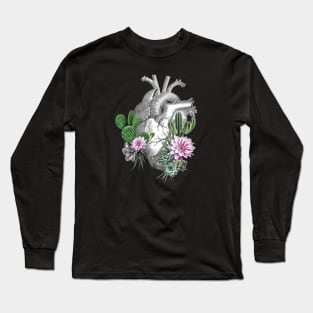 Human heart, succulents plant lovers, Plants lovers gift Long Sleeve T-Shirt